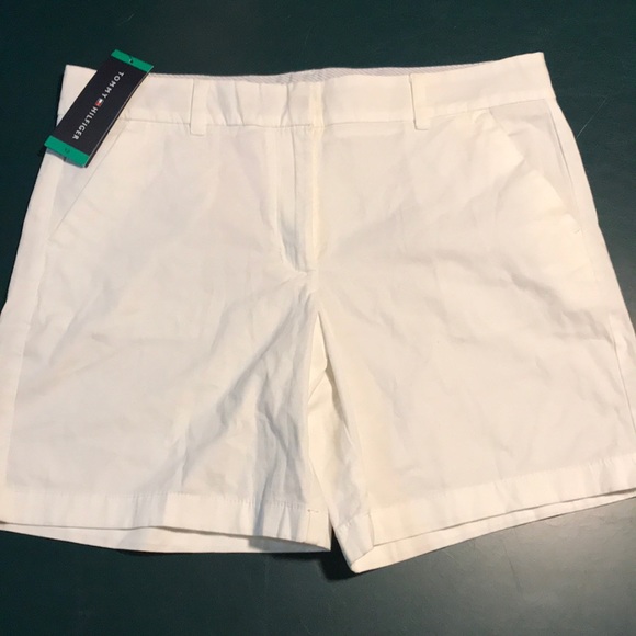 white tommy shorts